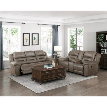 Hazen sofa and loveseat reclining set