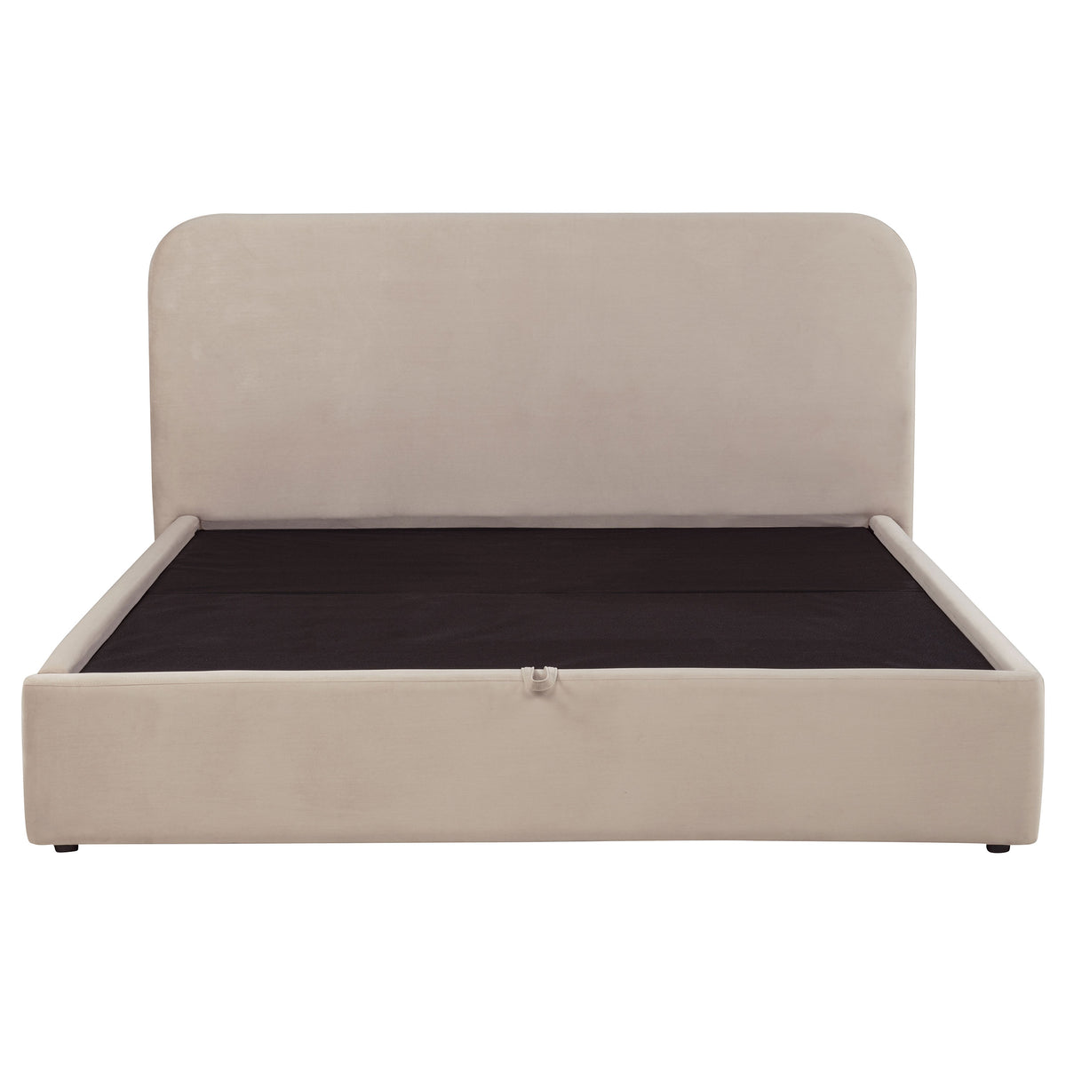 Anders beige upholstered lift-storage bed detail view 5