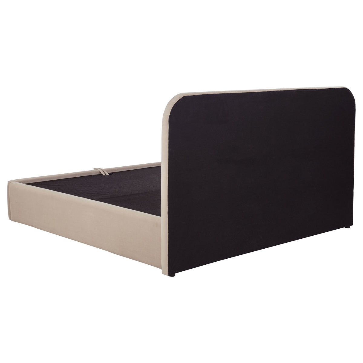 Anders beige upholstered lift-storage bed detail view 6