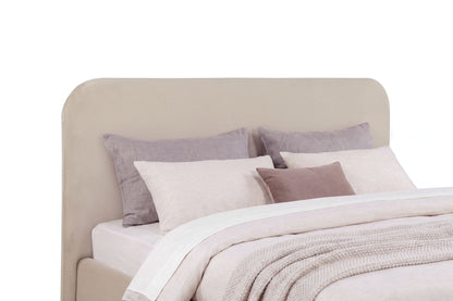 Anders beige upholstered lift-storage bed detail view 8