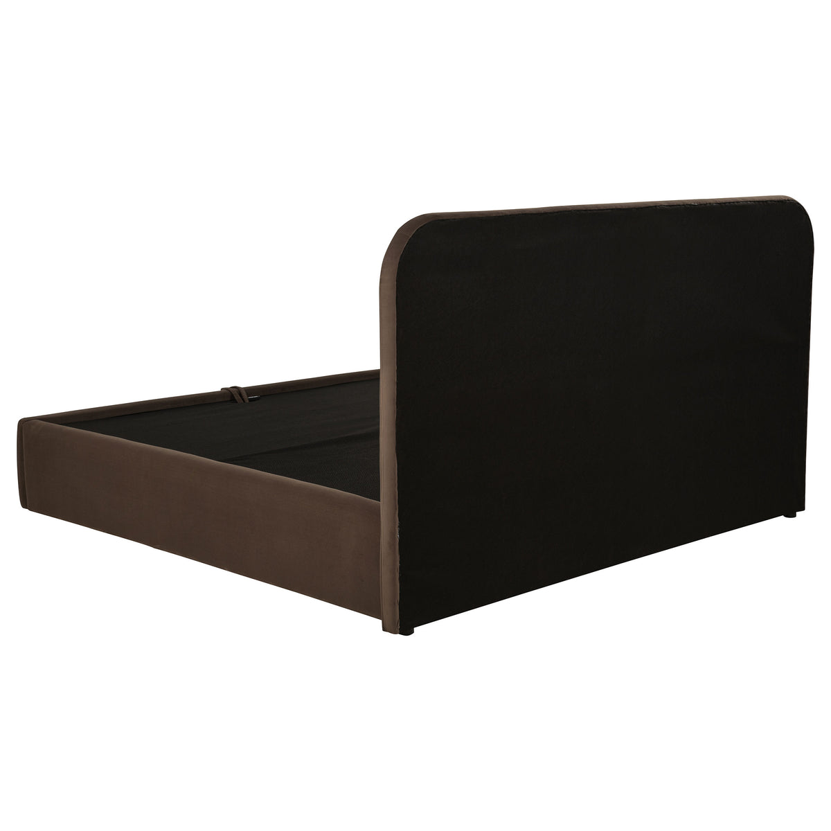 Anders chocolate upholstered lift-storage bed detail view 6