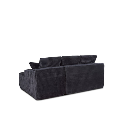 Black modular cloud sofa flexible room configuration