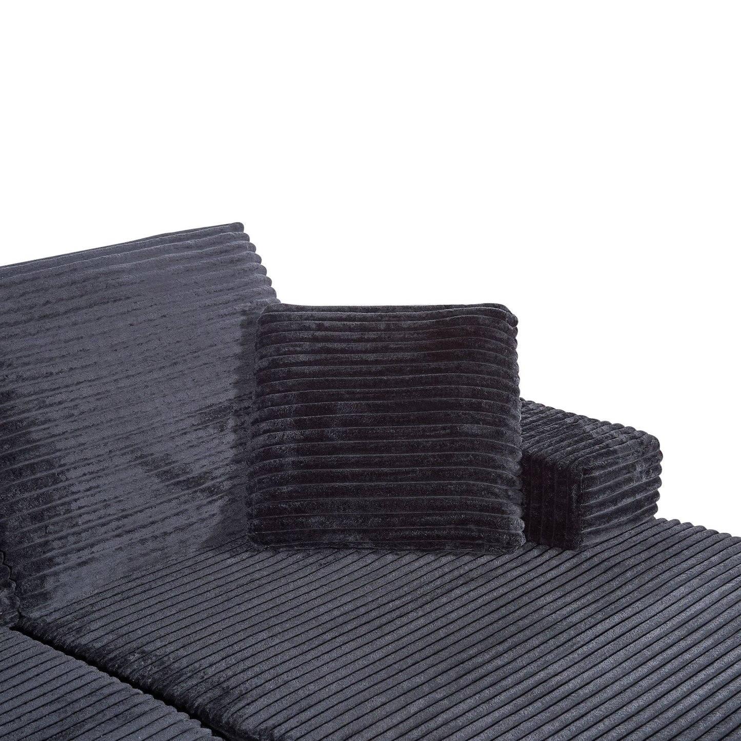 Black compressed sofa dimensions and product details