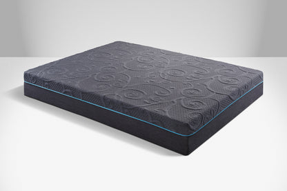 Top-down view of Mira mattress featuring smooth, breathable fabric for enhanced airflow and comfort


