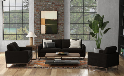 Cedric living room collection in Espresso