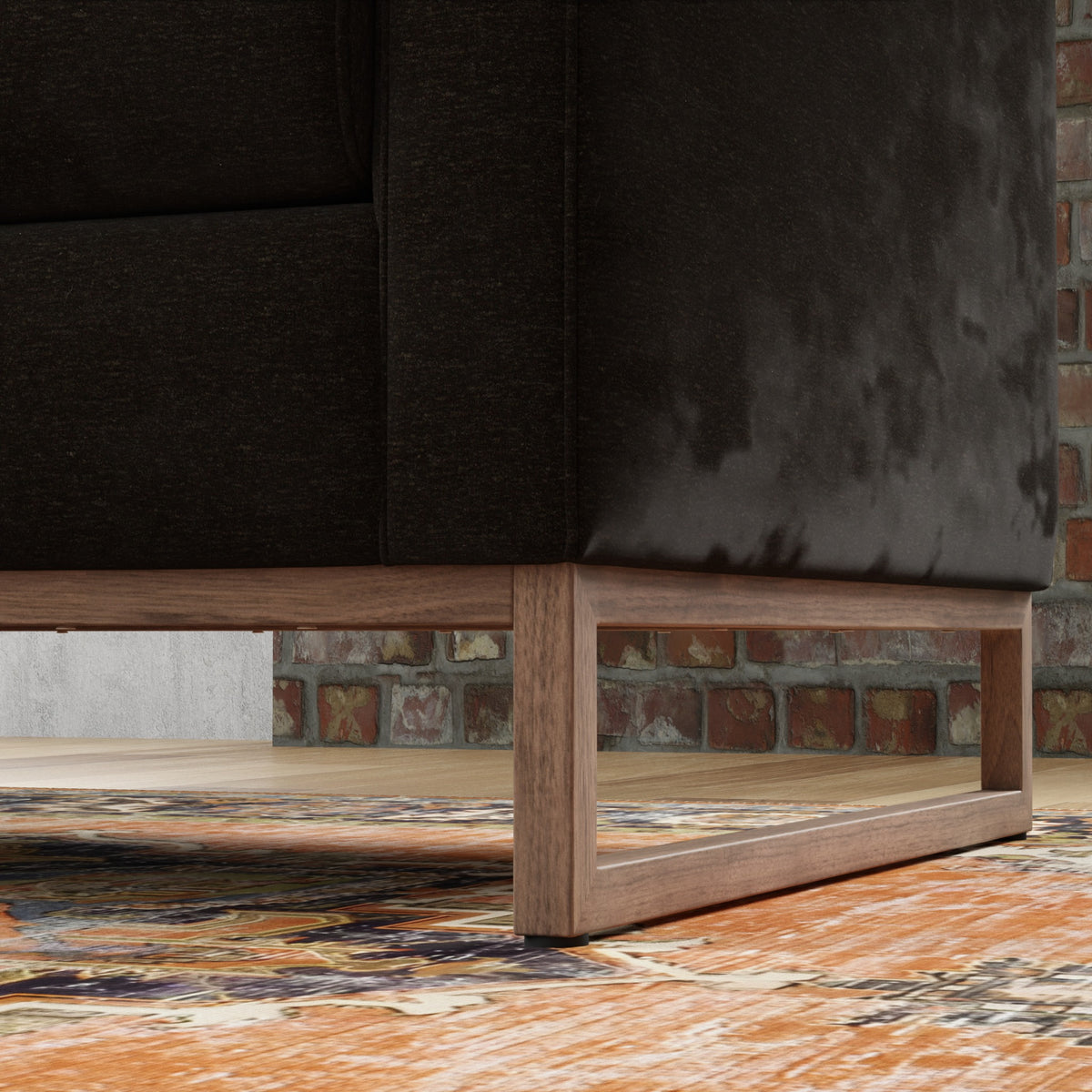 Cedric Espresso polyester upholstery detail