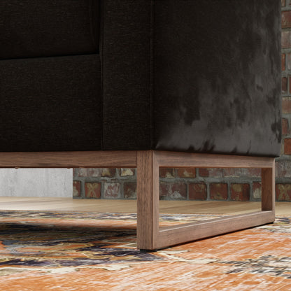 Cedric Espresso polyester upholstery detail