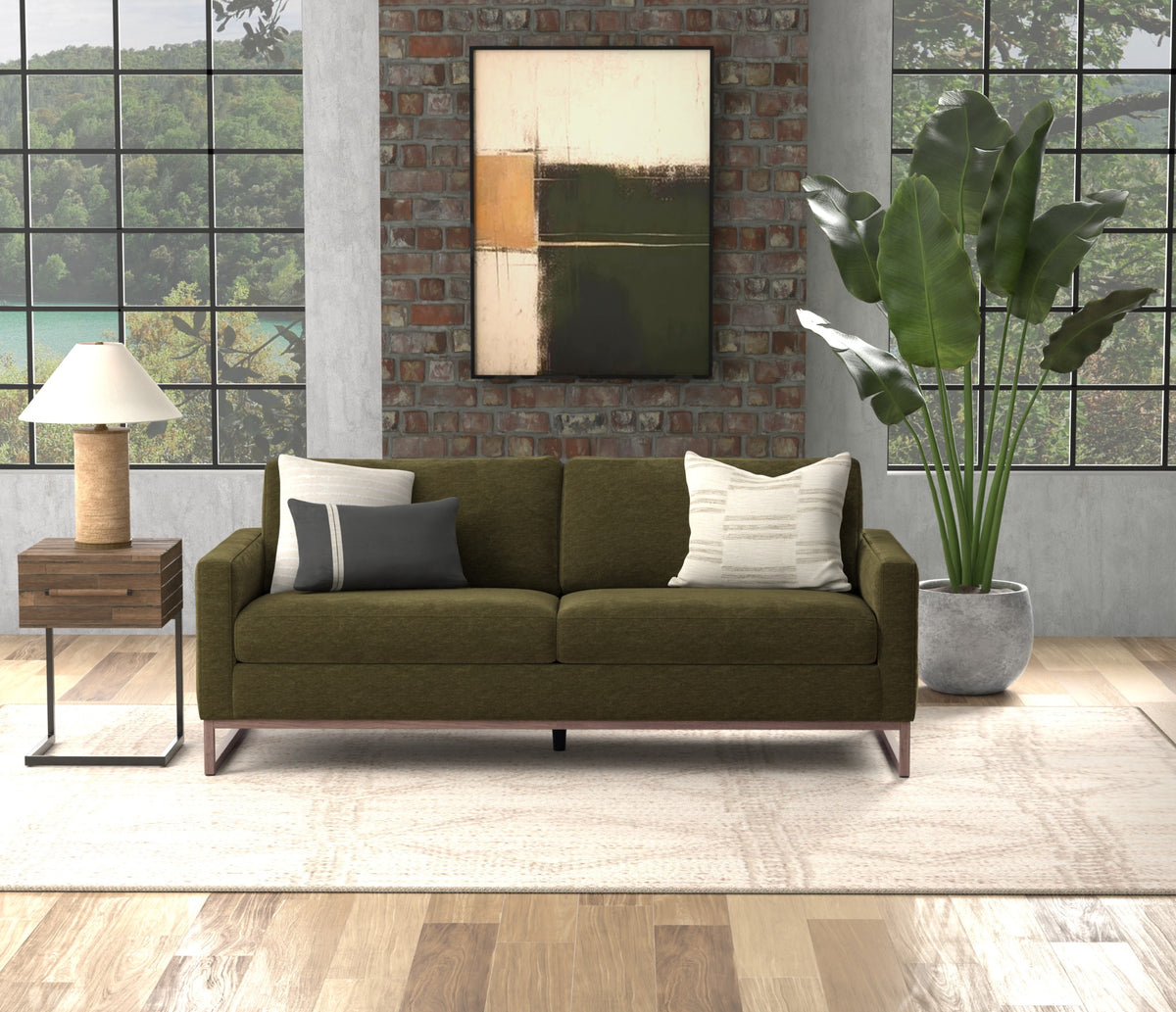 Cedric Sofa in Olive lifestyle view
