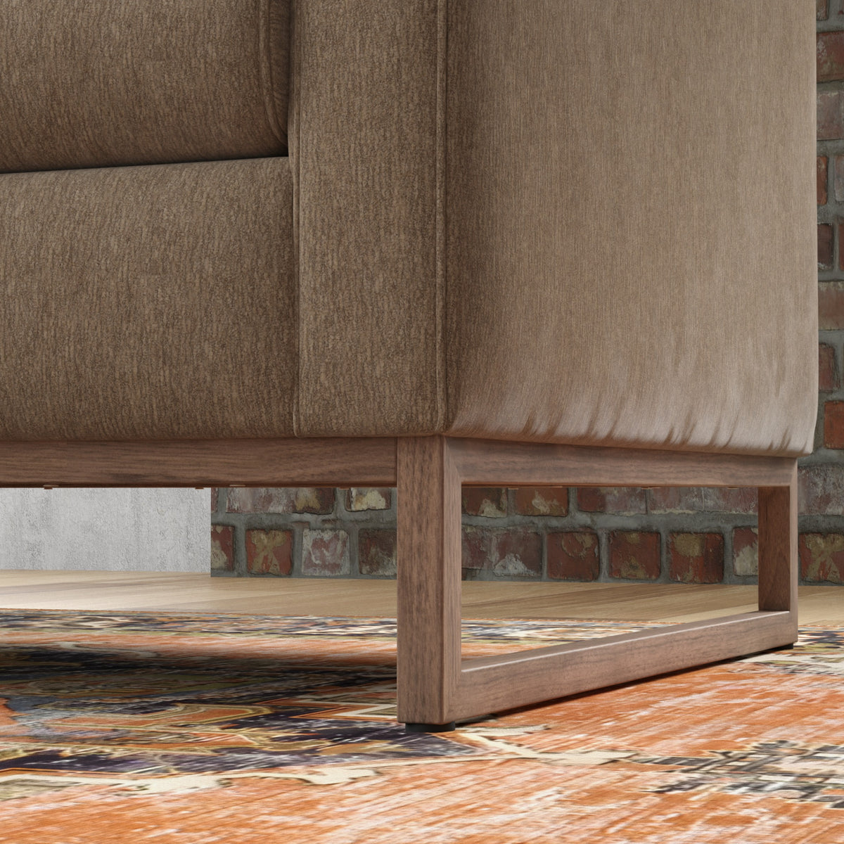 Cedric Truffle polyester upholstery detail