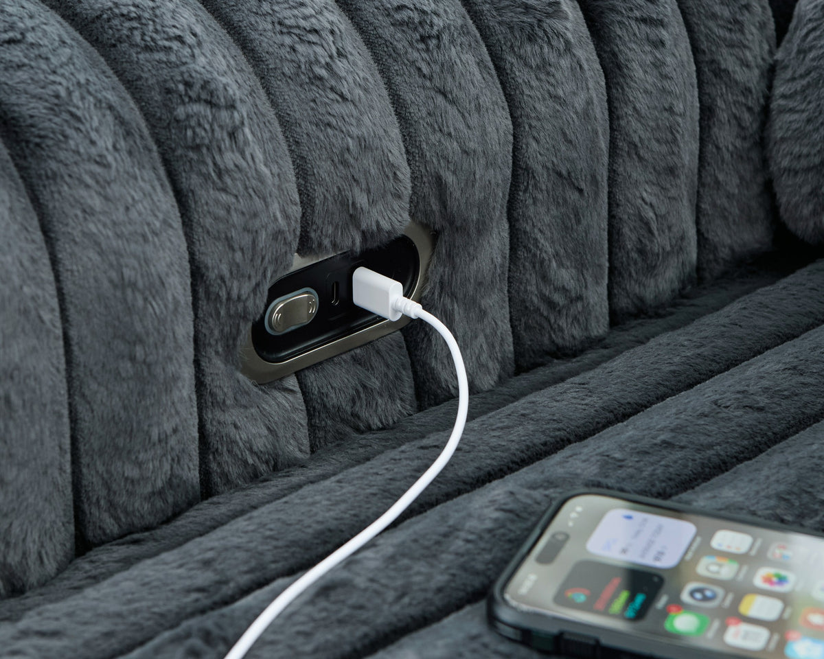 Chalmers Gunmetal power controls with USB-A and USB-C charging