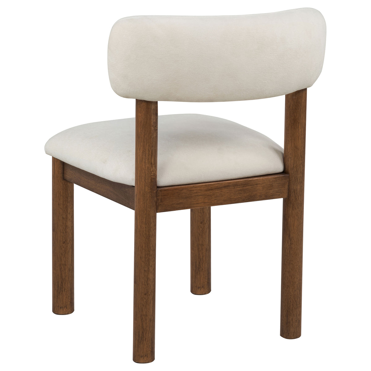 Faulkner dining set brown oak and cream upholstery detail