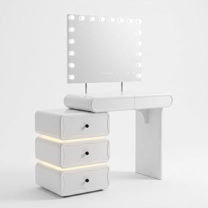 Jenny vanity built-in power outlets and USB charging ports