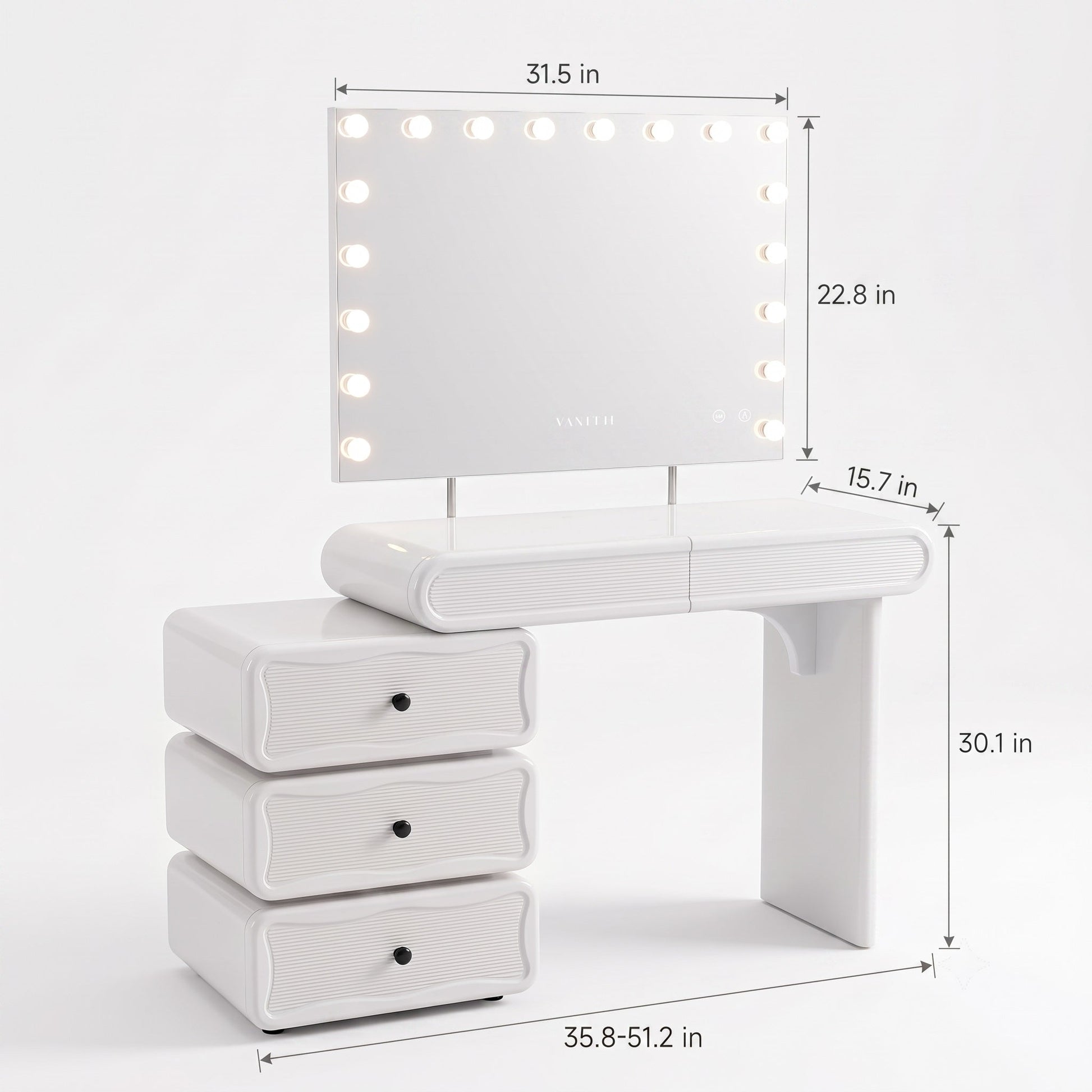 Jenny vanity desk set product features and specifications