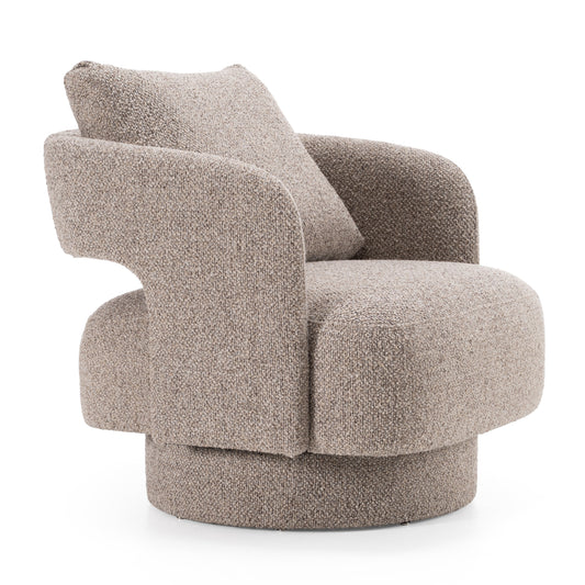Johnny Modern Brown Fabric Accent Chair