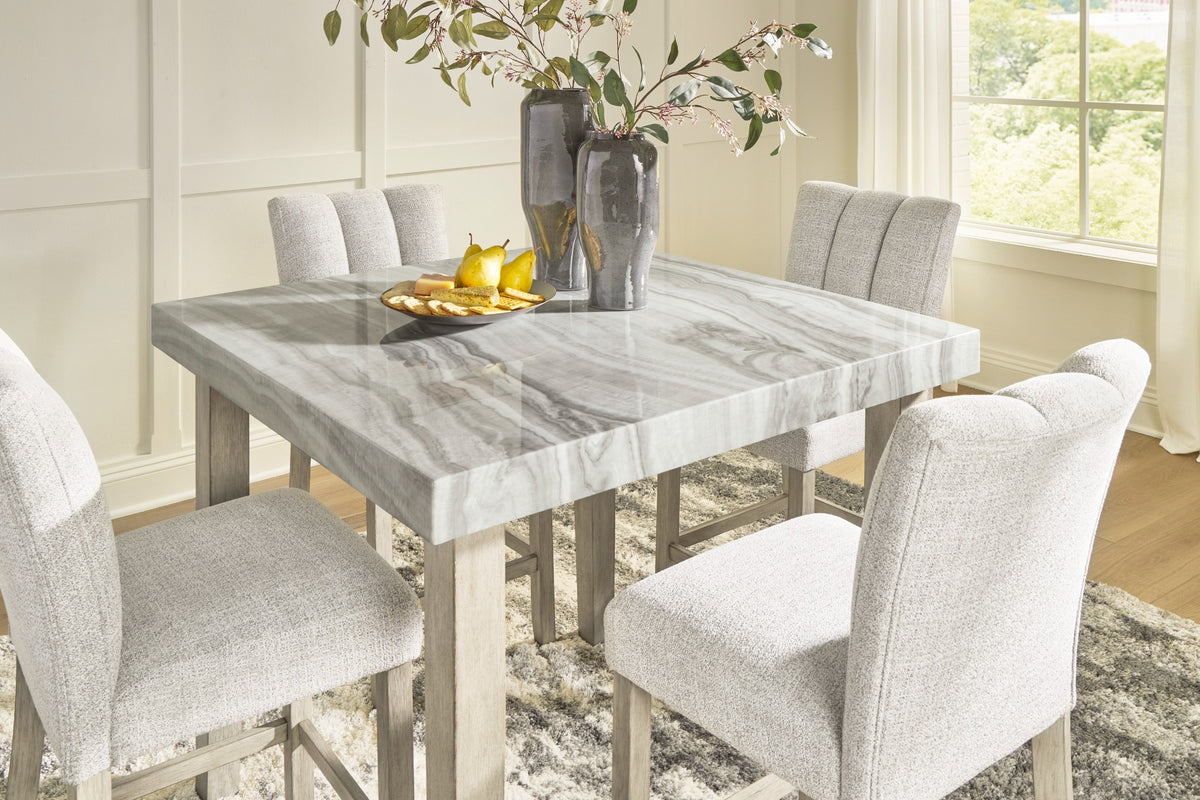 Larawyn counter-height dining table and upholstered stools lifestyle view