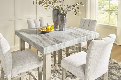 Larawyn counter-height dining table and upholstered stools lifestyle view