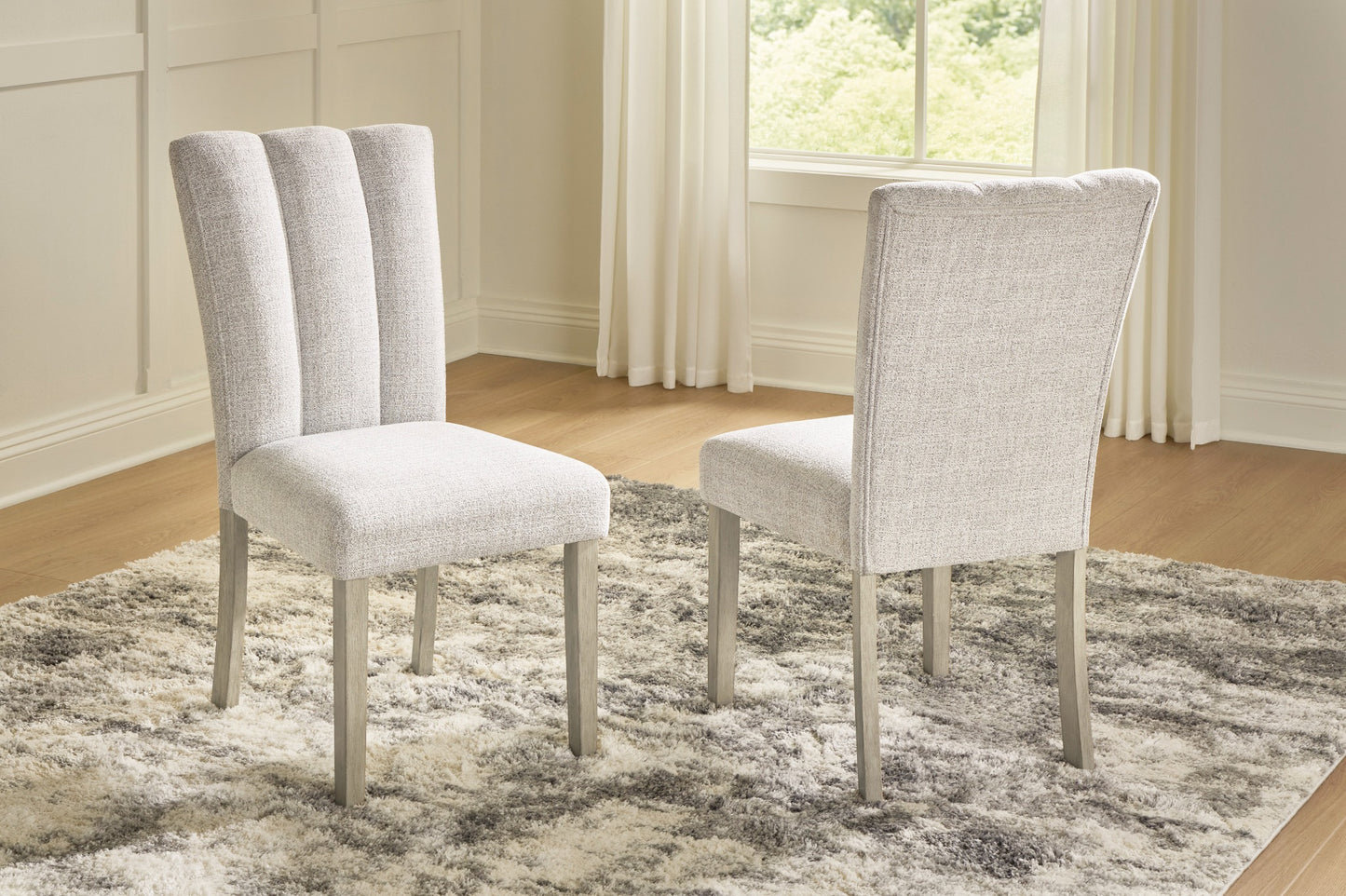 Larawyn soft gray Next-Gen Nuvella upholstered dining chair