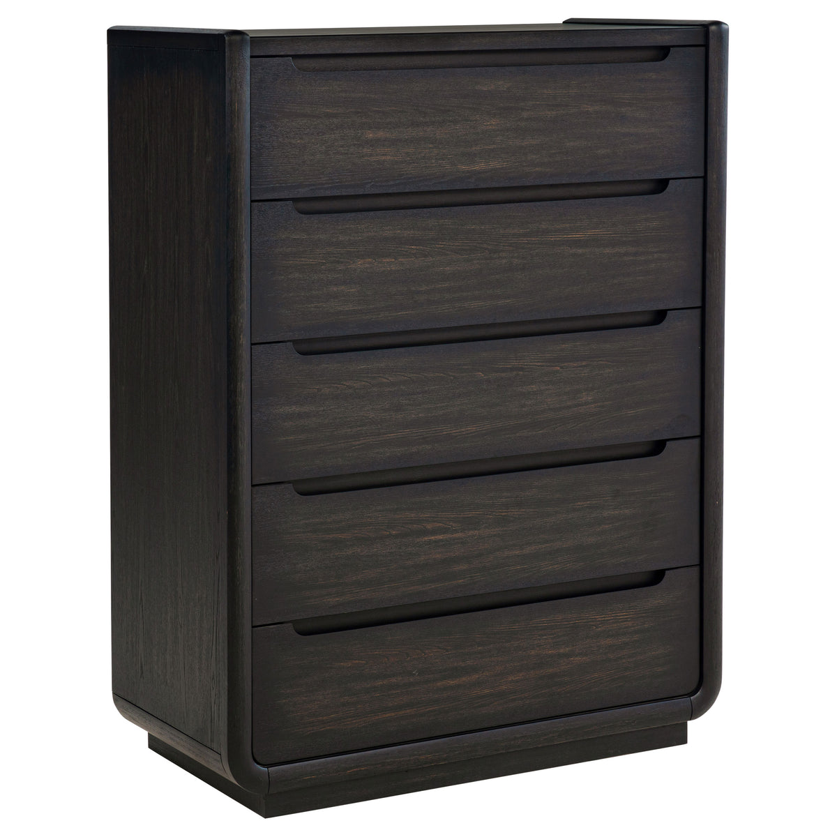 Leandro burnished black chest of drawers
