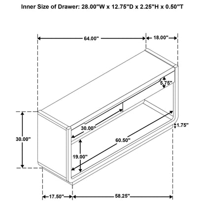 Leandro console table construction detail