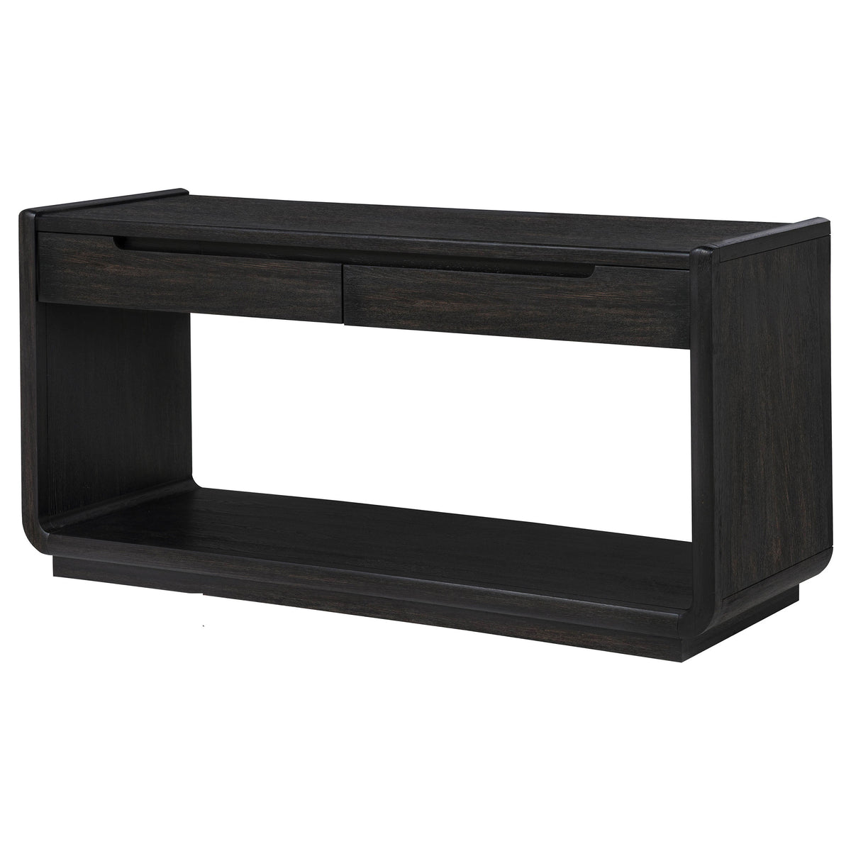 Leandro console table two-drawer storage detail