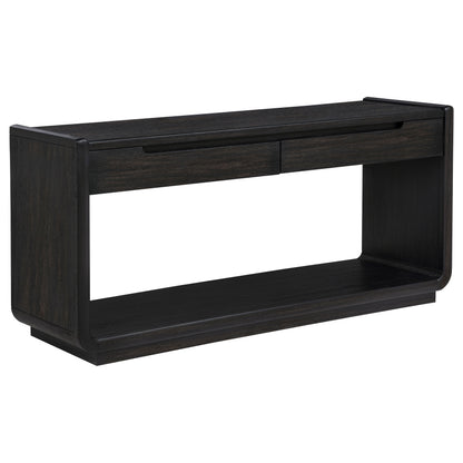 Leandro console table in burnished black