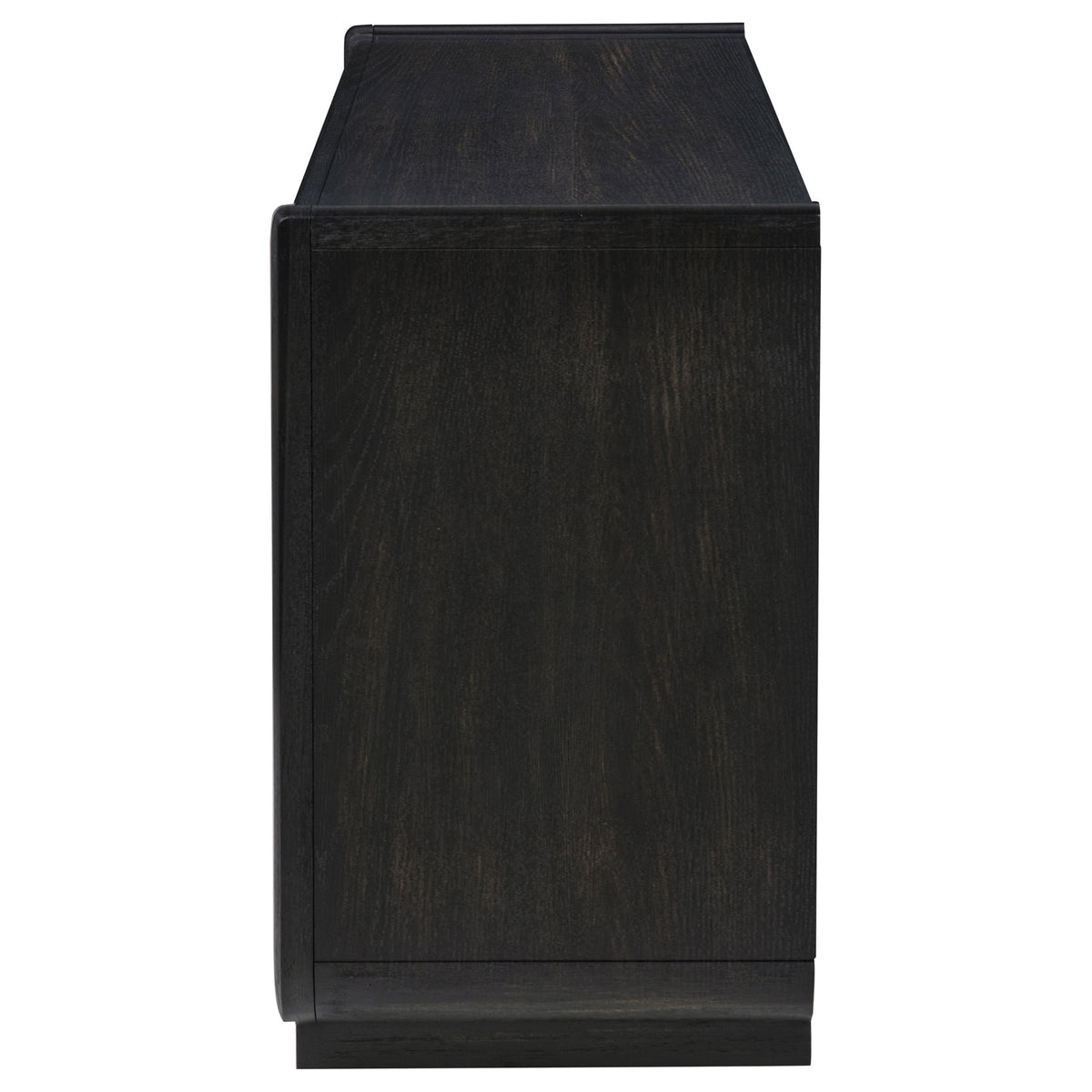 Leandro console table open lower shelf detail