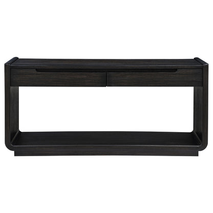 Leandro console table side view