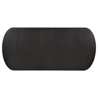 Leandro burnished black dining set detail