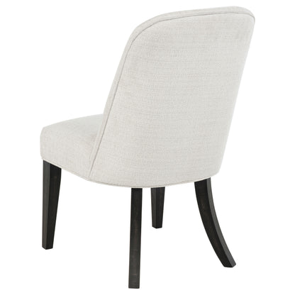 Leandro extension dining table and cream chairs room view