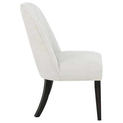 Leandro dining set upholstery and table detail