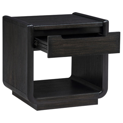 Leandro end table with drawer and lower shelf