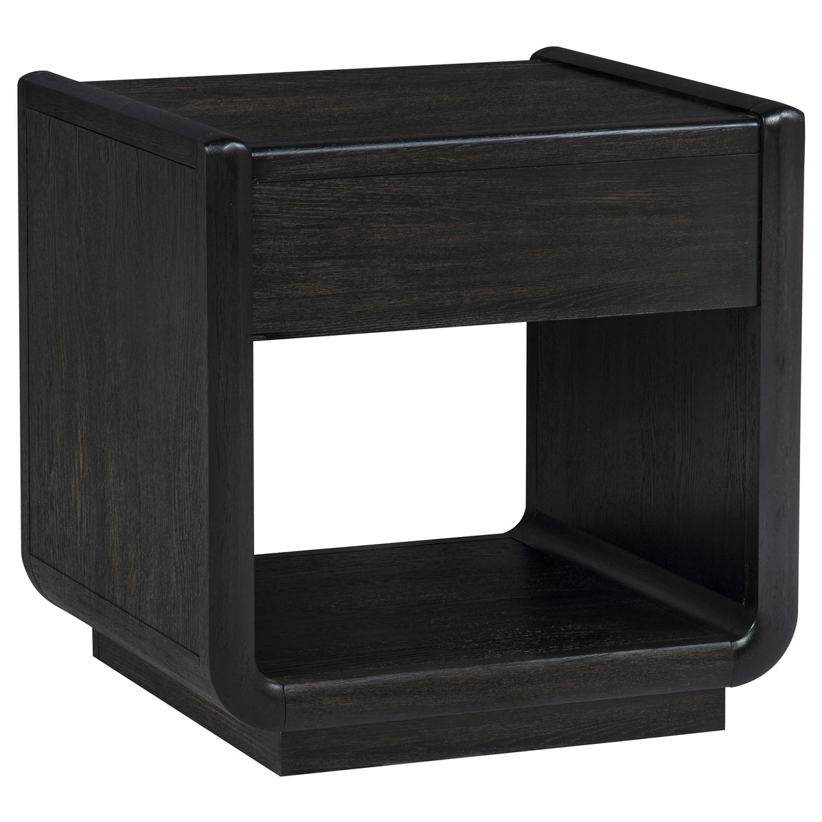 Leandro burnished black ash veneer finish detail
