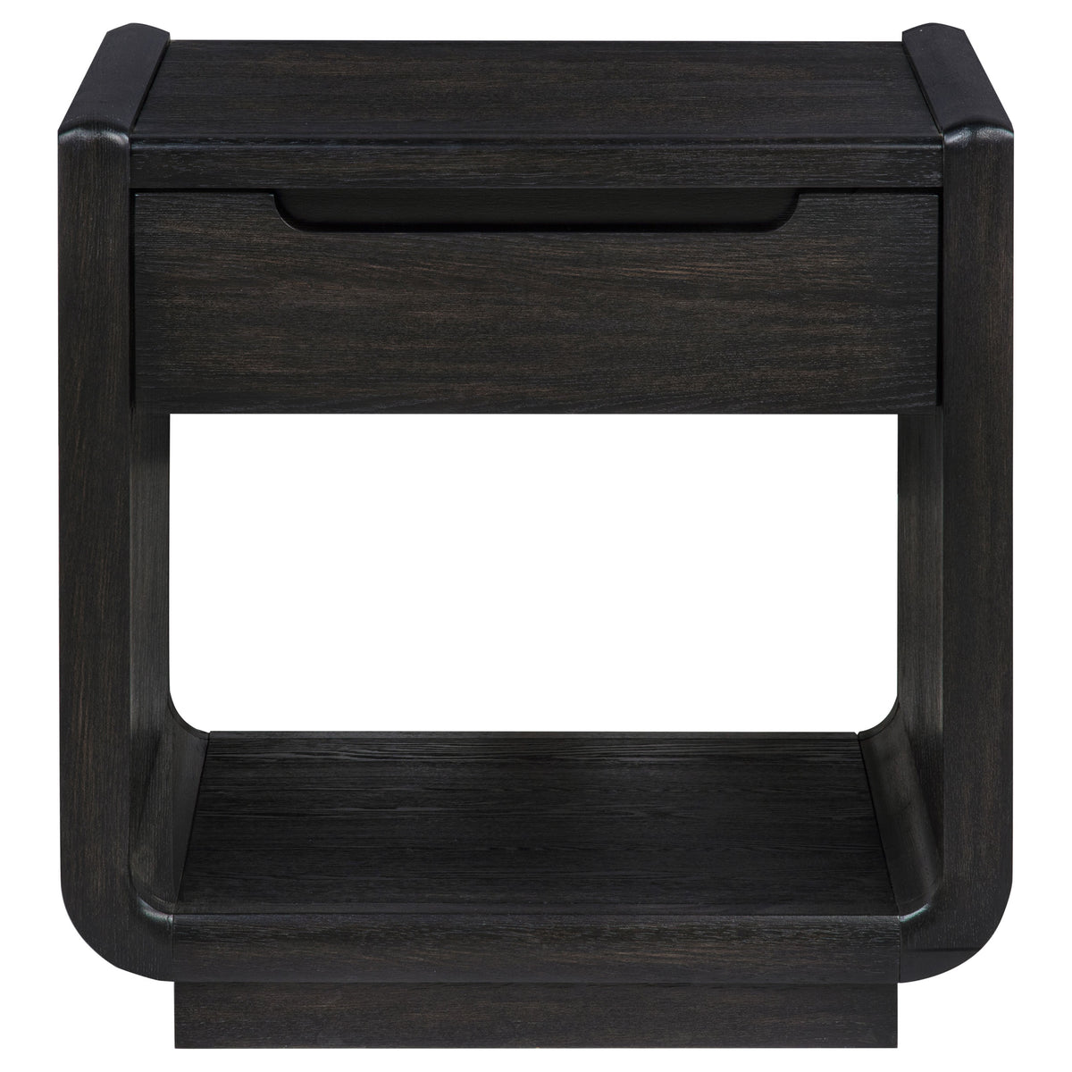 Leandro coffee and end table storage detail