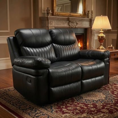Legend Collection black manual reclining loveseat