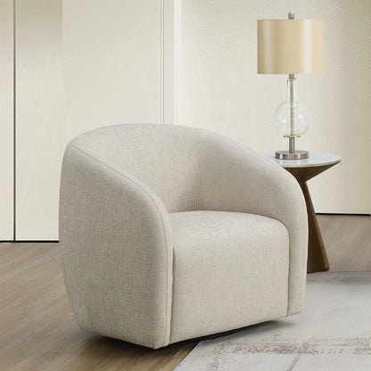 Etienne Swivel Chair in Beige