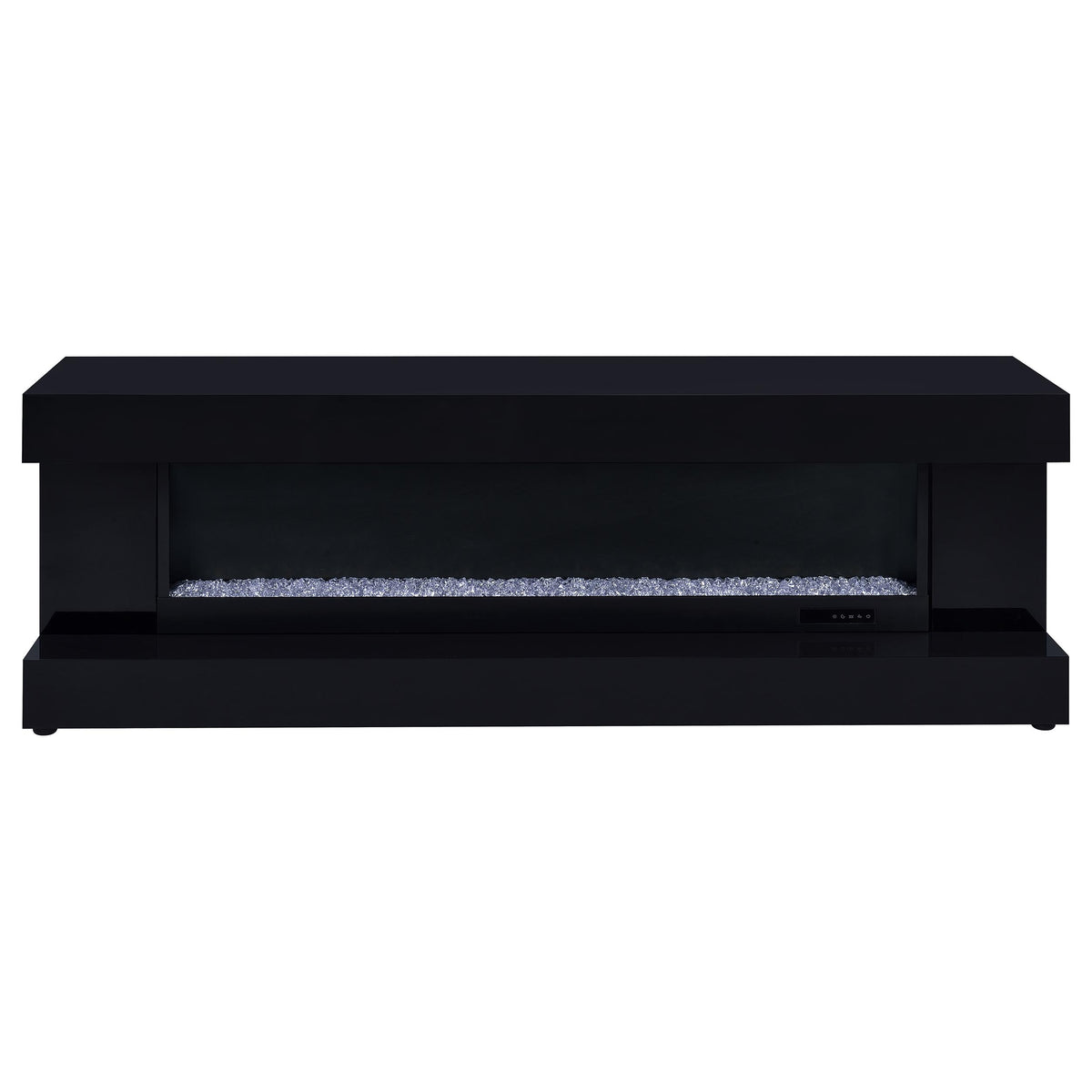 Mallory fireplace console angled view