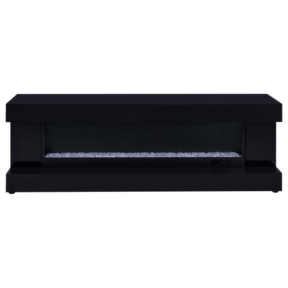 Mallory fireplace console angled view