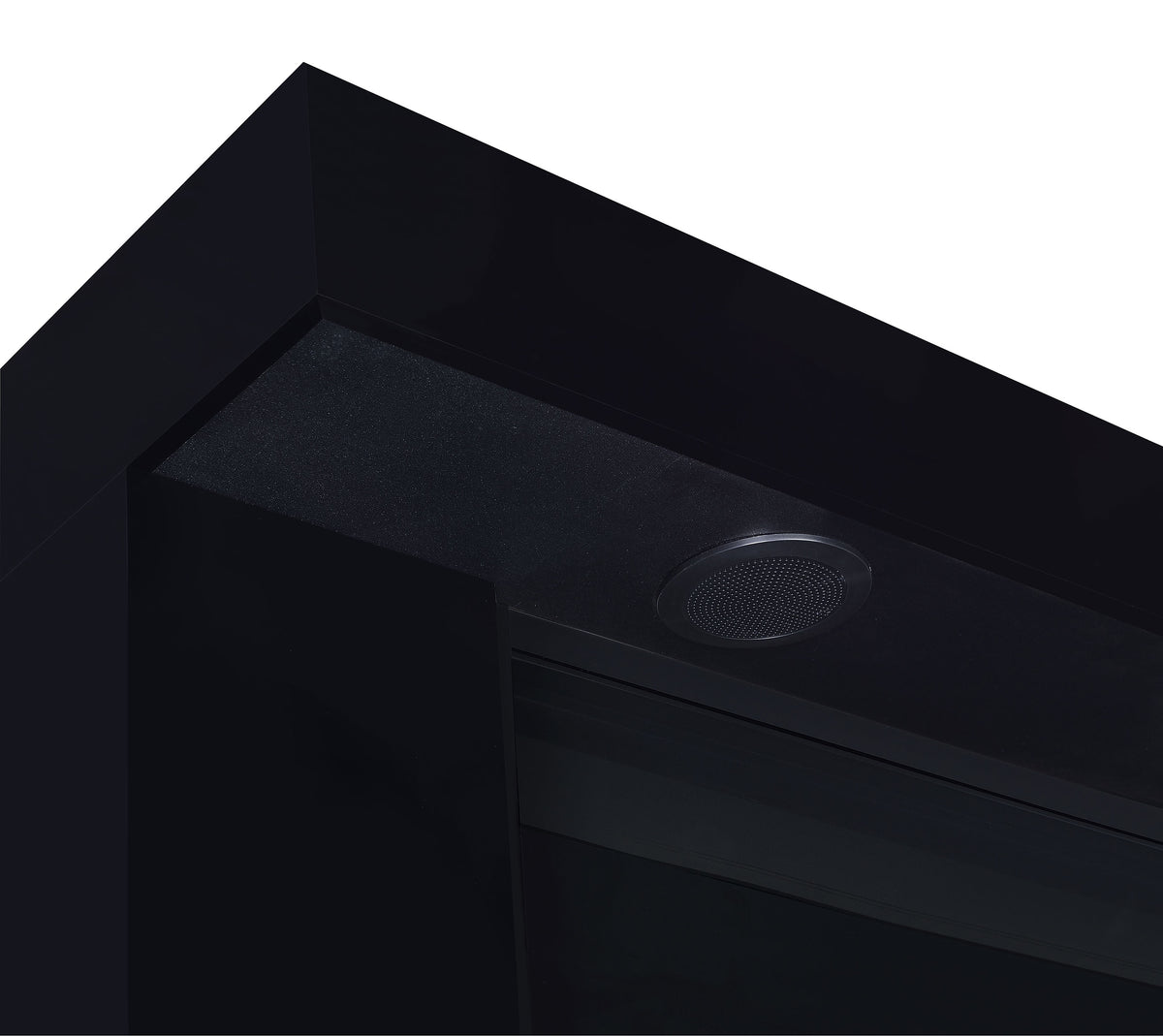 Mallory TV console crystal ember bed detail
