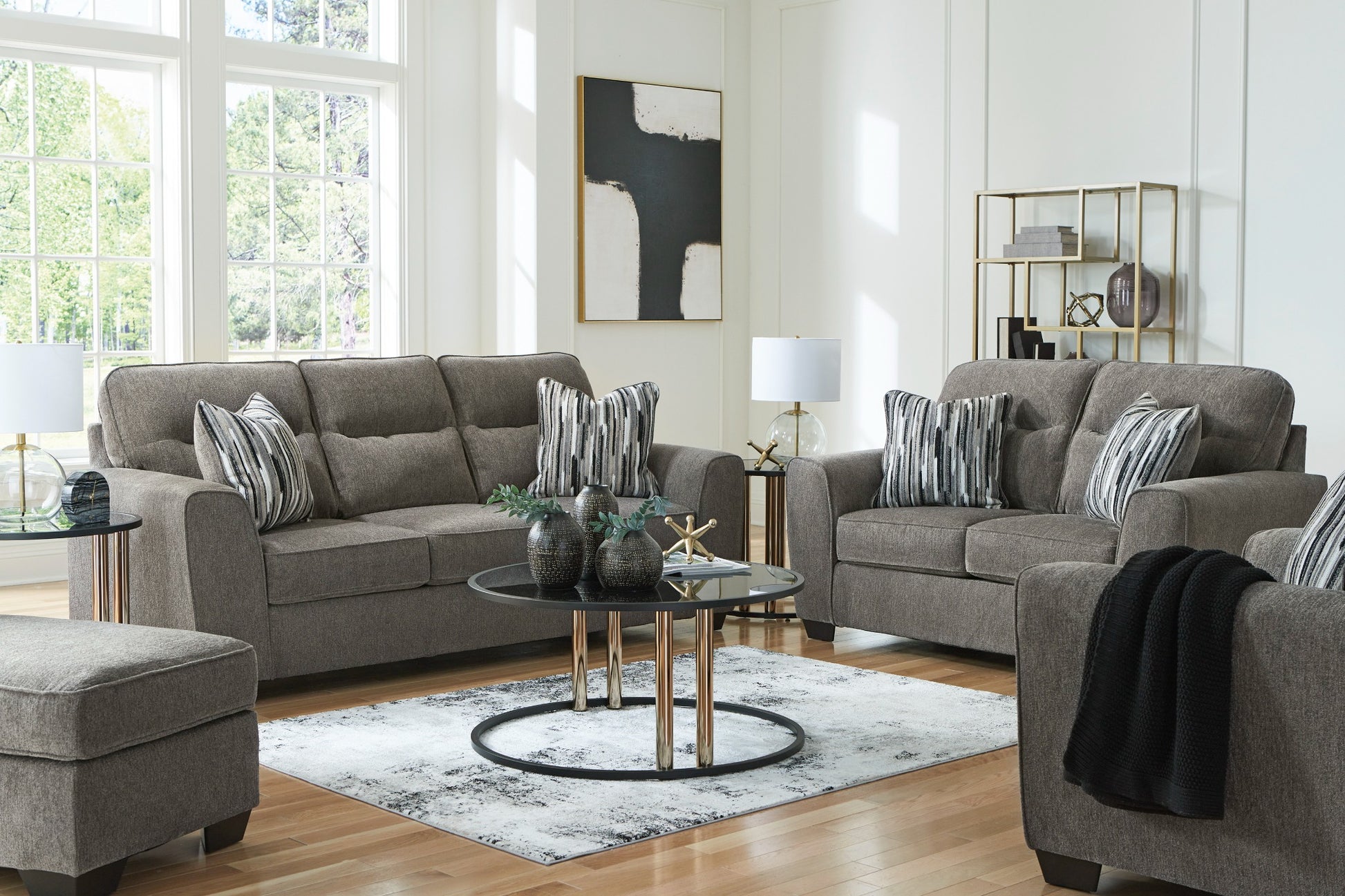 Olten loveseat and living room collection in Graphite