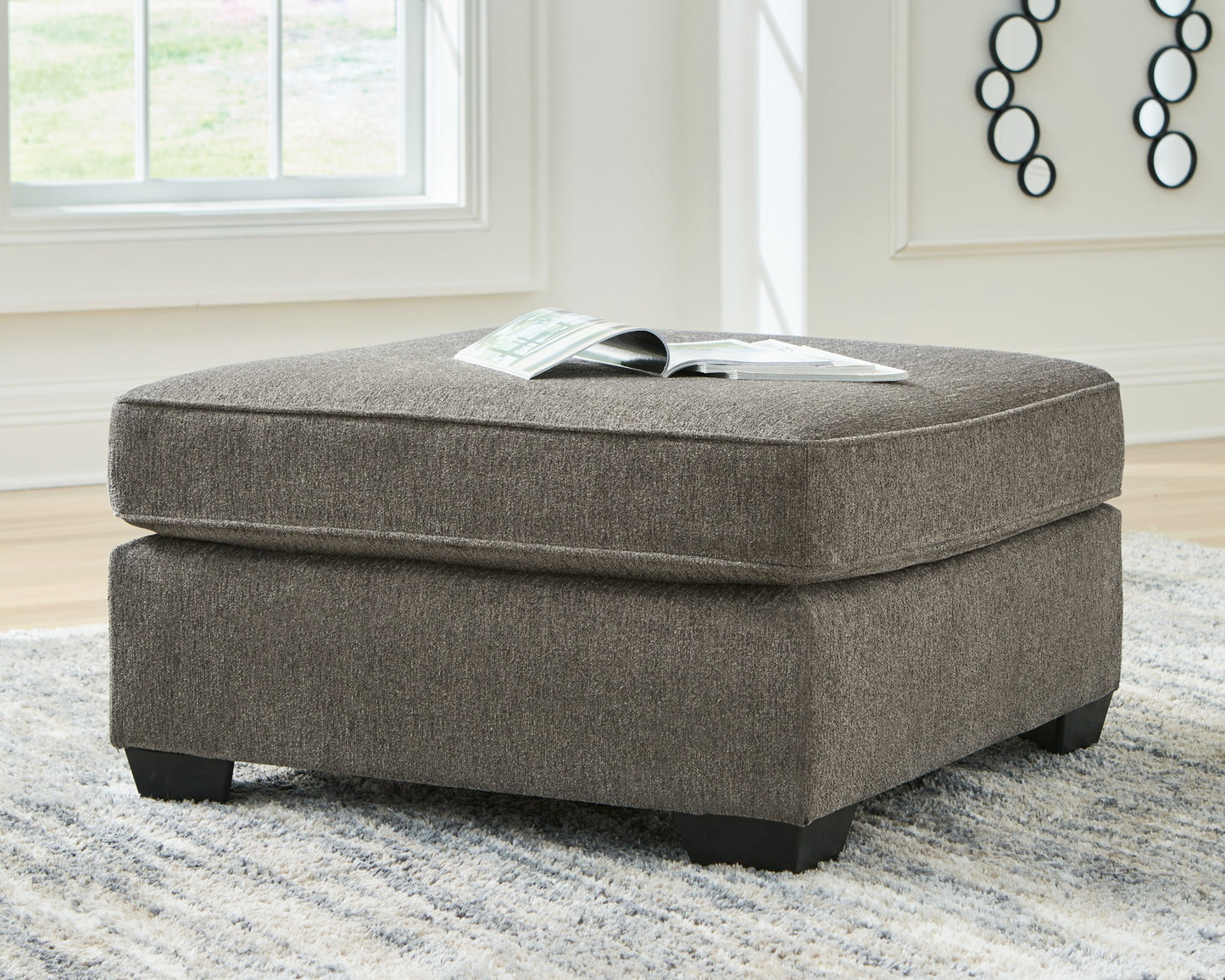 Olten oversized accent ottoman in Graphite