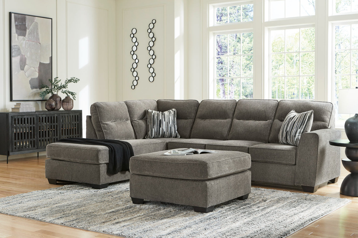 Olten sectional in Graphite with left chaise