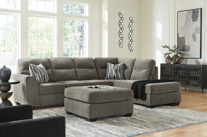Olten Graphite sectional with right chaise in a living room