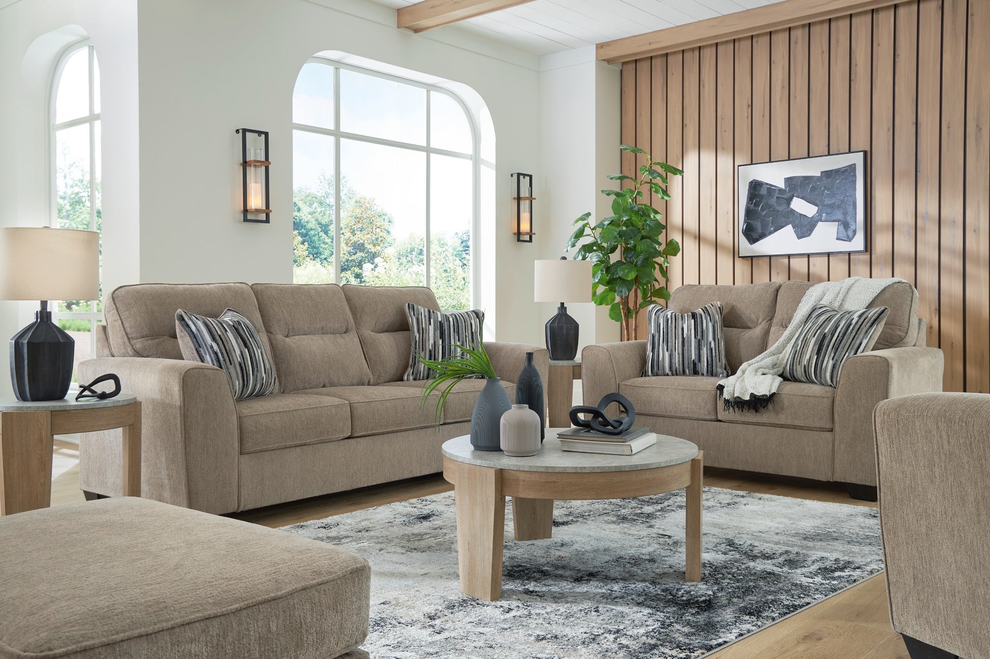 Olten loveseat and living room collection in Mocha