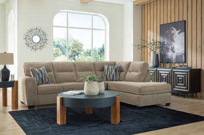 Olten sectional in Mocha with right chaise