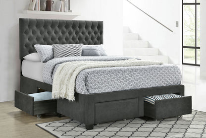 Soledad grey full storage bed alternate view