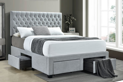 Soledad light grey full storage bed alternate view