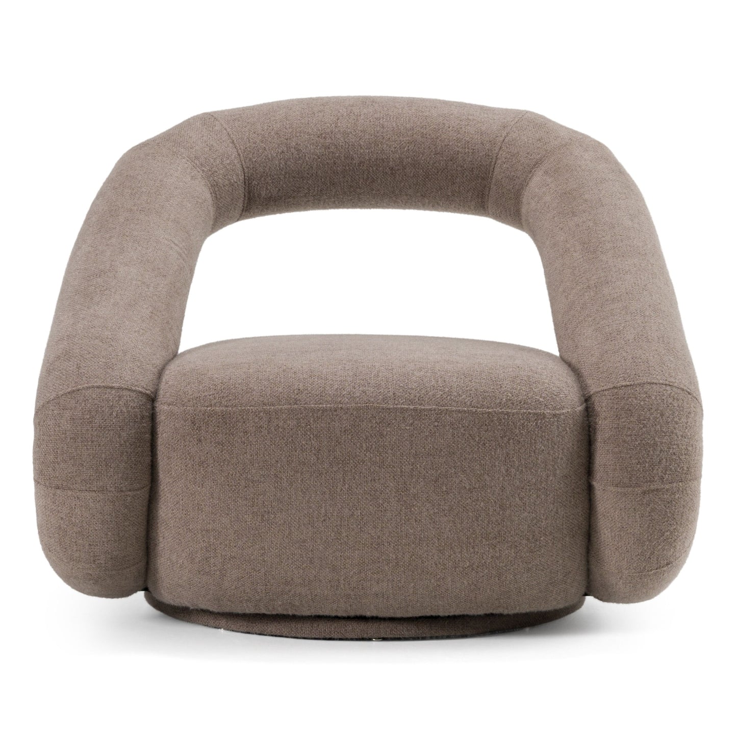 Tony Modern Brown Fabric Swivel Accent Chair