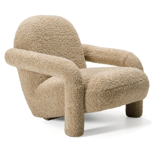 Trevor Modern Tan Fabric Accent Chair