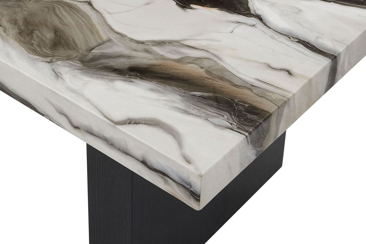 Close-up of the Vega faux marble tabletop pattern