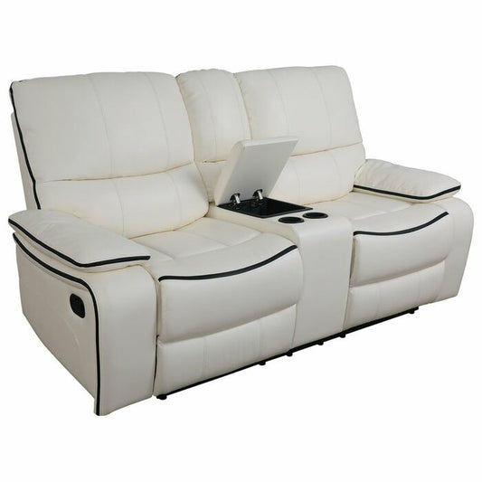 Jasmine white reclining loveseat